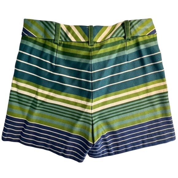 J. McLaughlin Womens Striped Shorts Sz 4 Vacation Coastal Preppy Country Club - Picture 2 of 7